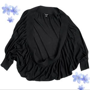 Ann Taylor cocoon batwing sleeve shrug/ cardigan, black